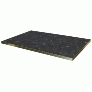 Plateau rectangulaire de table d'intérieur Tavola 70x110cm stratifié marbre noir