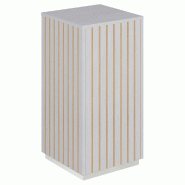 Podium 1 porte push-pull Vertigo T03 MDF naturel et noyer clair 45x45x90cm