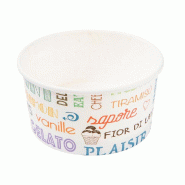 Pot à glace en carton Parole 180ml Ø8,7x5,2cm - par 2000