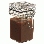 Pot tradition carré 110ml avec couvercle charnière par 240