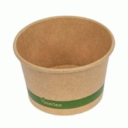 Pots à dessert en carton kraft diam 96 mm x 60 mm 250 ml (1000 unités) - 001010450 Pots à dessert en carton kraft diam 96 mm x 60 mm 250 ml (1000 unités) - 001010450