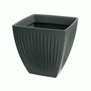 Prosperplast - Pot en plastique rotomoulé 17 L Ø30x30 cm, gris graphite - Latia Square MIDL ETHICK - gris plastique ZA5694