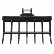 Râteau 60 cm pour minipelle RIPPA - R32 Râteau 60 cm pour minipelle RIPPA - R32
