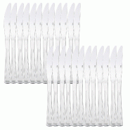 Renberg - Set de 24 couteaux Torino en acier inoxydable - argenté inox PK521