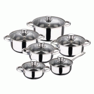 San Ignacio - Batterie de cuisine Cassel 14/14/16/18/20/24cm en acier inoxydable compatible induction - multi-matériau SG-8016