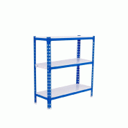 SimonRack Rayonnage métallique, 1000x900x300 mm, 3 niveaux, tablette métallique, 180 kg au point de flexion, Bleu/Blanc - Simonclick - métal 842543