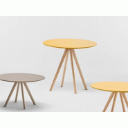 Table de réunion Stiks pied hexagonal en bois Table de réunion Stiks pied hexagonal en bois