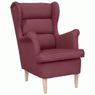 VidaXL Fauteuil rouge bordeaux 74x84x100 cm tissu Modèle Ulviane - 4016898