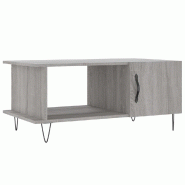 VidaXL Table basse sonoma gris 90x50x40 cm bois d'ingénierie Modèle Flex Luna - 829490