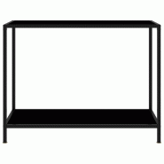VidaXL Table console Noir 100x35x75 cm Verre trempé Modèle Orion Signature - 322836