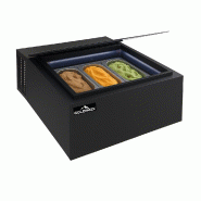 Vitrine à glace noire à poser 3 x 5 litres PREMIUM - GOLDINOX - noir 3701770828982