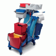 ARKA 15 Chariot en polypropylène 28 lt avec 4 roues 80 mm - avec presse à plat sans fond