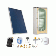 Astrea Pack B - CESI : 1 capteur solaire fixation toiture plate + ballon préparateur ECS 200L double échangeur - Thermador - PSOLECSP12TP Astrea Pack B - CESI : 1 capteur solaire fixation toiture plate + ballon préparateur ECS 200L double échangeur - Thermador - PSOLECSP12TP