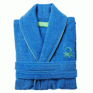 Benetton - Peignoir L/XL 100% Coton 360GSM couleur Bleu - Rainbow Be - L/XL bleu BE748