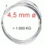 Câble de 20 mètres 4,5 mm - Treuil de halage et levage - CK 45 acier