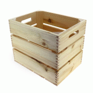 Caisse bois naturel L36xP27xH30cm