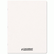 CONQUERANT Lot de 10 Cahier personnalisable Classique piqué 24x32, 96p./48 feuilles 90g/m², uni, coloris blanc - 3020120206073