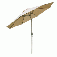 Décoshop26 - Parasol de jardin Ø 3m inclinable polyester/aluminium 5kg crème 04_0003883 - beige aluminium 3000534932690