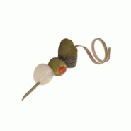 ECOLOMIQUE - 100 Pcs - Pique en bambou avec boucle - 9 cm, parfait pour le service élégant - ECO210BBTWIST9 - Bambou ECO210BBTWIST9 ECOLOMIQUE - 100 Pcs - Pique en bambou avec boucle - 9 cm, parfait pour le service élégant - ECO210BBTWIST9 - Bambou ECO210BBTWIST9
