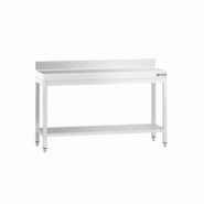 GGM Gastro Tables Inox de Travail Premium avec Dosseret et Etagère - Profondeur 600 mm - ATK146A - 4063326066354_0