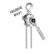 Palan à levier monobloc  entièrement en aluminium et personnalisable - CMU 500kg / 1,5 mètres de chaîne ou en CMU 1000kg / 2,5 mètres de chaîne