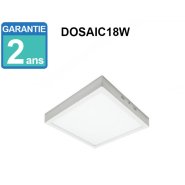 Plafonnier à led carrée saillie 18w - ip20 - réf dosaic18w4k