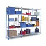 Rayonnage peint à tablettes tubulaires Flip et tôlées Fliclass