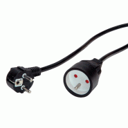 VALUE Câble prolongateur, prise type UTE, noir, 5 m_0