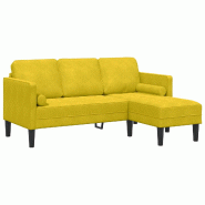 VidaXL Ensemble de Canapés avec coussin Jaune Polyester Modèle Xerloria - 42001932