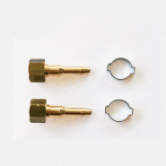 Kit maintenance chalumeau : écrou 16x150 + 1 douille Ø6.3x12 / Ø10x17 + 1 collier en inox