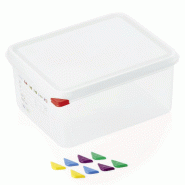 Bac GN 1/2 polypropylène H 150 mm 10 ltr avec couvercle GN 86 lot de 6 - Was Germany - 4044925166447