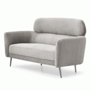 Canapé 2 places moderne avec haut dossier Damigal Tissu doux Gris taupe - gris 3327480077283 Canapé 2 places moderne avec haut dossier Damigal Tissu doux Gris taupe - gris 3327480077283