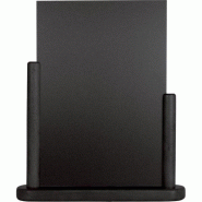 Chevalet de table ardoise A4 noir - Bois dur vernis - Utilisation intérieure et extérieure
