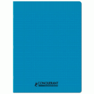 CONQUERANT Lot de 20 Cahier Classique PP piqué 24x32, 48p./24 feuilles 90g/m², Séyès, coloris turquoise - 3020120259543