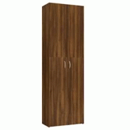 Décoshop26 - Meuble de bureau armoire de rangement 5 compartiments avec deux portes couleur chêne marron 60 x 32 x 190 cm bois DEC024463 - marron 30 Décoshop26 - Meuble de bureau armoire de rangement 5 compartiments avec deux portes couleur chêne marron 60 x 32 x 190 cm bois DEC024463 - marron 30