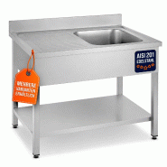 GASTROHERO GastroHero Table de lavage Basic 10x7 avec 1 cuve à droite, dosseret et étagère inférieure - Acier inoxydable 18/8 SPT-BASIC10X7R GASTROHERO GastroHero Table de lavage Basic 10x7 avec 1 cuve à droite, dosseret et étagère inférieure - Acier inoxydable 18/8 SPT-BASIC10X7R