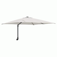 Helloshop26 - Parasol de jardin inclinable moderne 248,5 x 247,5 x 160 cm en polyester sable 02_0058634 - 3000240693250