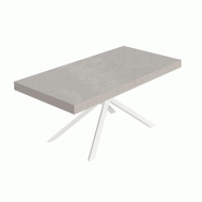 Itamoby Table Extensible Niket En Cachemire 180/284X90 Cm Avec Pieds Blancs - gris 8050598058589