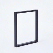 Mottez Lot de 2 pieds pour mange debout modèle rectangulaire HT 110 x L 59 cm noir mat - noir acier 2752