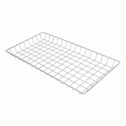 Panier snacking inox 35x18x2,5 cm argent - par 6