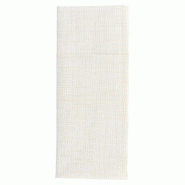 Serviette-étui pour couverts intissé effet matière ivoire 33x40cm - par 700