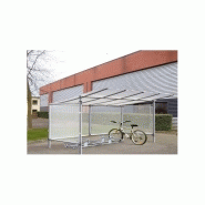 Abri vélo semi-ouvert alu / structure en aluminium / bardage en polycarbonate / pour 5 vélos