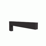 Barre horizontale Oslo avec equerre 6x10x160 cm - gris graphite