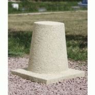 Borne Selena - Béton monobloc - Finition gravillons lavés beige - Réf : 121142 Borne Selena - Béton monobloc - Finition gravillons lavés beige - Réf : 121142