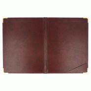 Calepin pour bloc addition cuir bordeaux 16,5x22,5cm