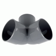 Coude double d'équerre 87°30 PVC EU - Référence 01CE87F032 - Diamètre 032, 040, 050
