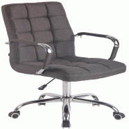 Décoshop26 - Fauteuil de bureau sur roulettes hauteur réglable pivotant accoudoirs en tissu gris foncé 10_0002470 - gris 3000251036541 Décoshop26 - Fauteuil de bureau sur roulettes hauteur réglable pivotant accoudoirs en tissu gris foncé 10_0002470 - gris 3000251036541