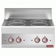 Diamond - Cuisinière électrique vitro-céramique 4 foyers -top- "Alpha 650" - réf. E65/4VC7T-230V/3-N - gris AKS-E65/4VC7T-230V/3-N