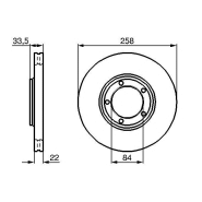 Disque de frein Bosch 0986478530 - boîte de 2 disques - ventilé intérieur - 5 trous - épaisseur 22 mm Disque de frein Bosch 0986478530 - boîte de 2 disques - ventilé intérieur - 5 trous - épaisseur 22 mm