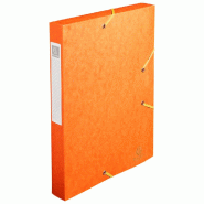 Exacompta - Réf. 14017H - 10 boites de classement Cartobox Dos 40mm Carte lustrée - A4 - Orange - orange en carton 14017H_0